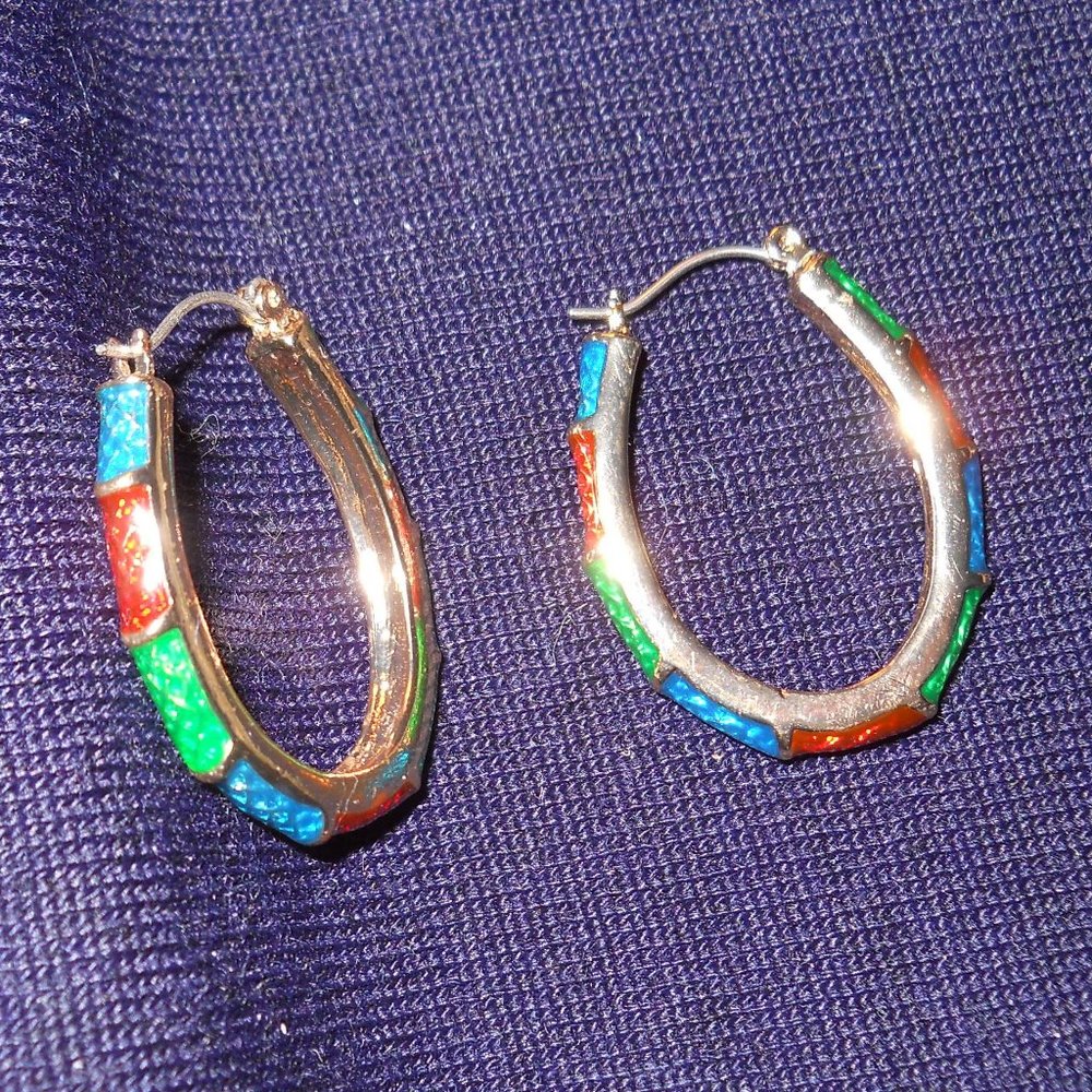 Christmas Earrings Multi coloured